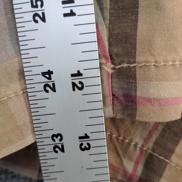 Jamaica Bay Womens Chino Shorts Multi Size 14 Slash Pockets Plaid Cotton Blend - Picture 5 of 10